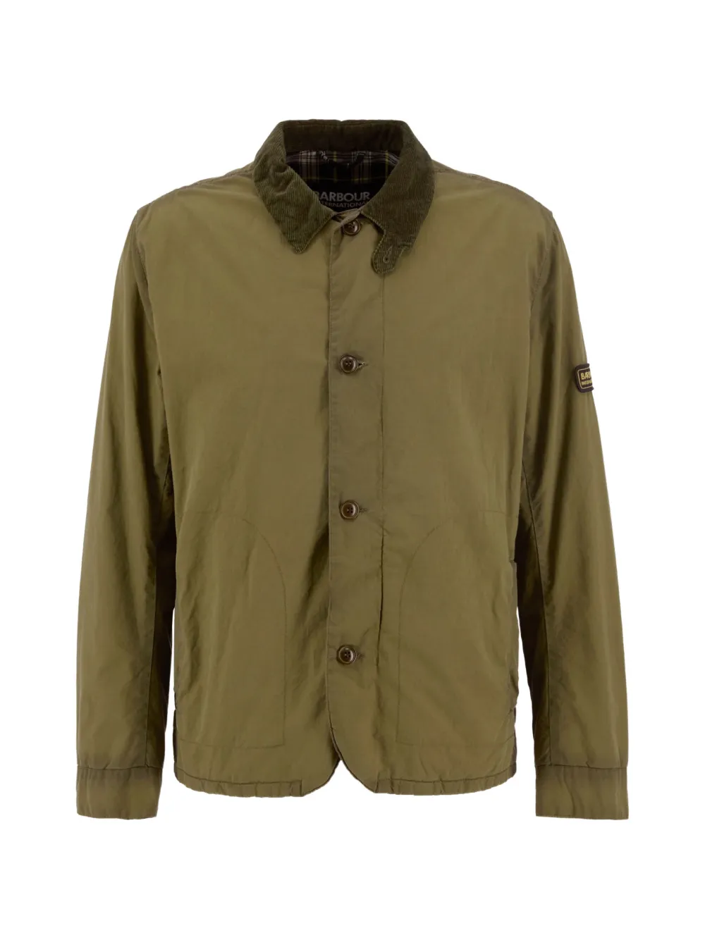 Barbour International corduroy-collar cotton jacket - Verde