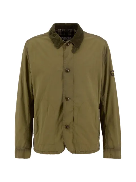 Barbour International corduroy-collar cotton jacket
