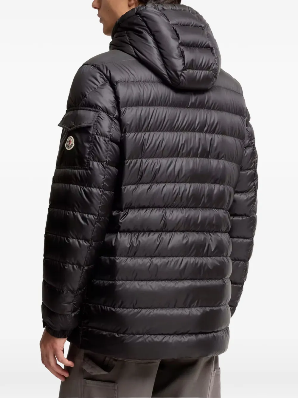 Moncler Gewatteerde jas met rits Zwart