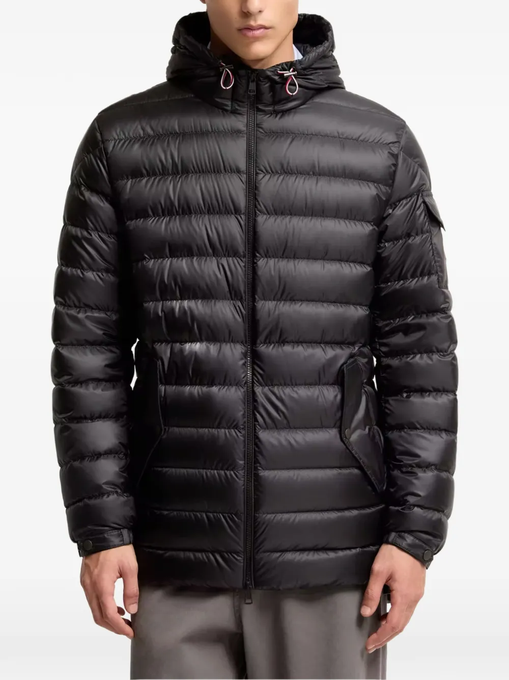 Moncler Gewatteerde jas met rits Zwart
