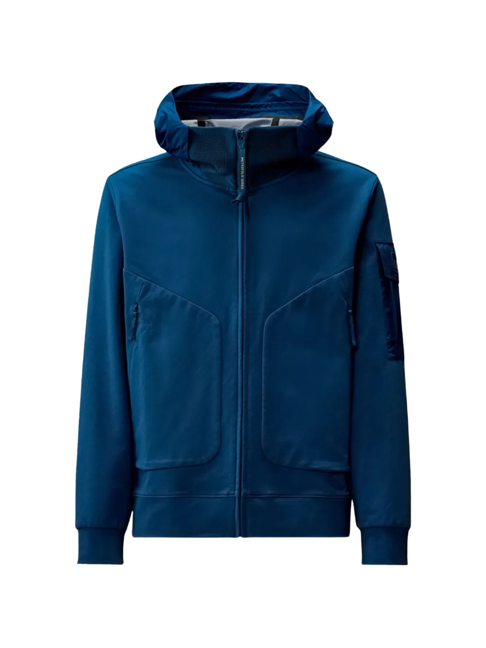 C.P. Company metropolis series stretch fleece mixed hooded sweatshirt - Blu