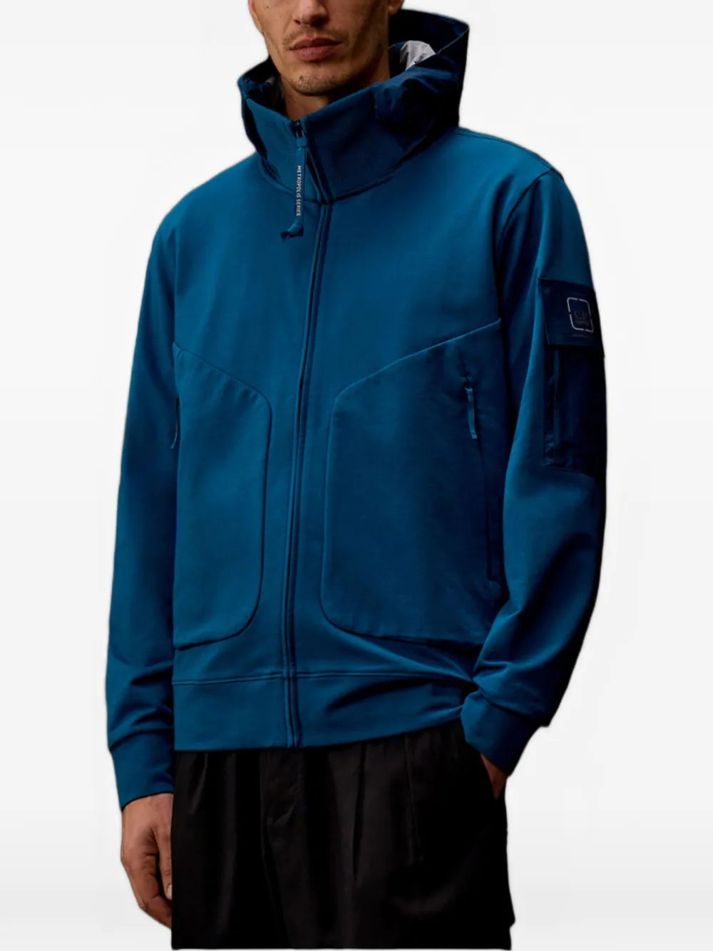 metropolis series stretch fleece mixed Hoodie