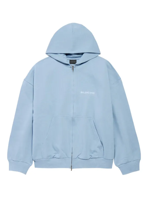 BALENCIAGA ユニセックス パーカー ブルー Balenciaga ジップ パーカー | ブルー | FARFETCH JP