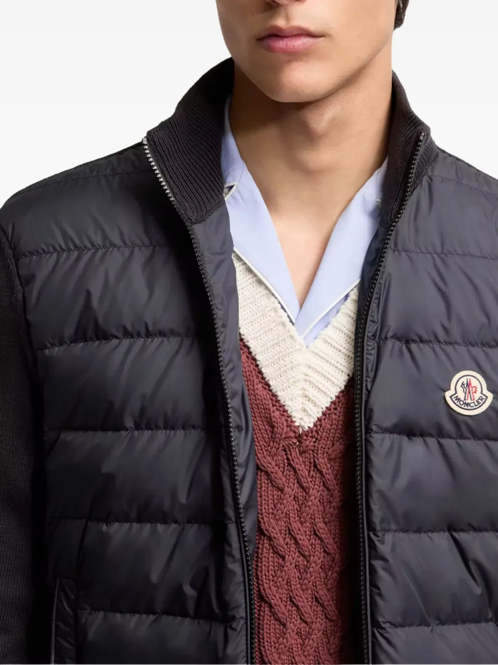 Moncler Vest met rits Blauw