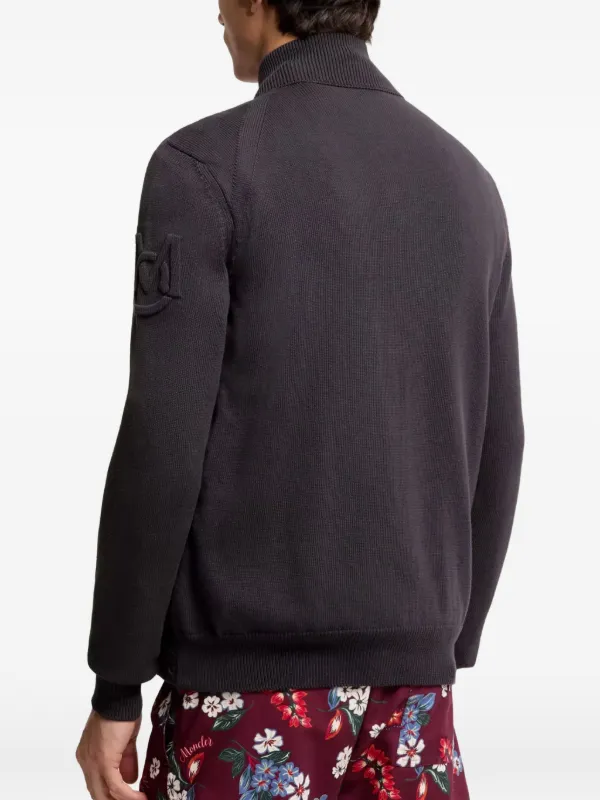 Moncler zip-up Padded Cardigan | Blue | FARFETCH ZA