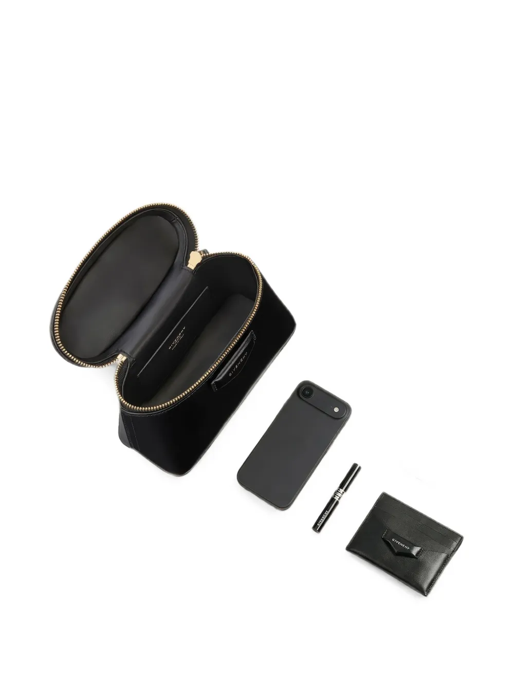 Givenchy Antigona Box leren toilettas met ketting Zwart
