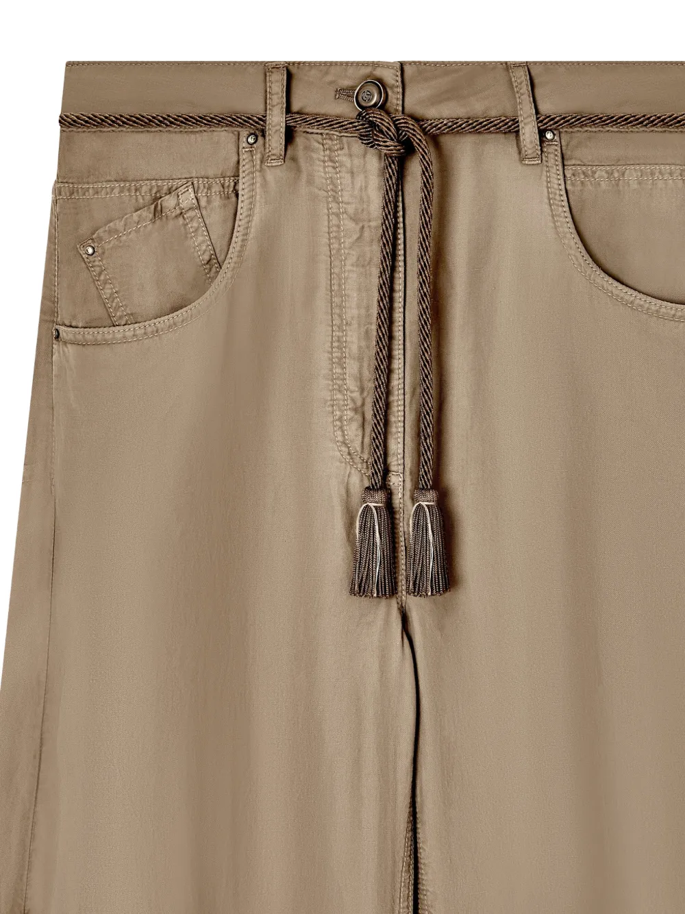  Giorgio Armani Rope Belt Trousers - Brown 