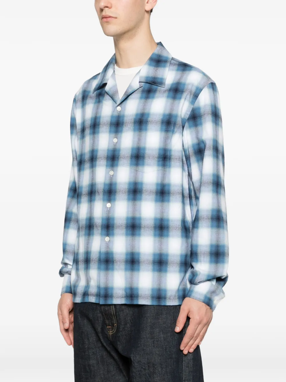 JW Anderson Geruit overhemd Blauw