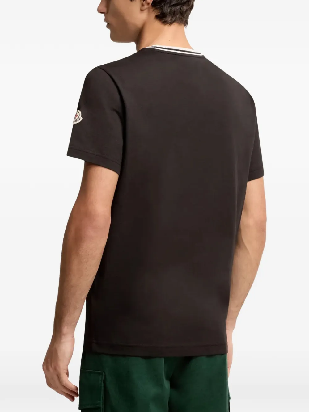 Moncler MonDuck T-shirt met logo-patch Zwart