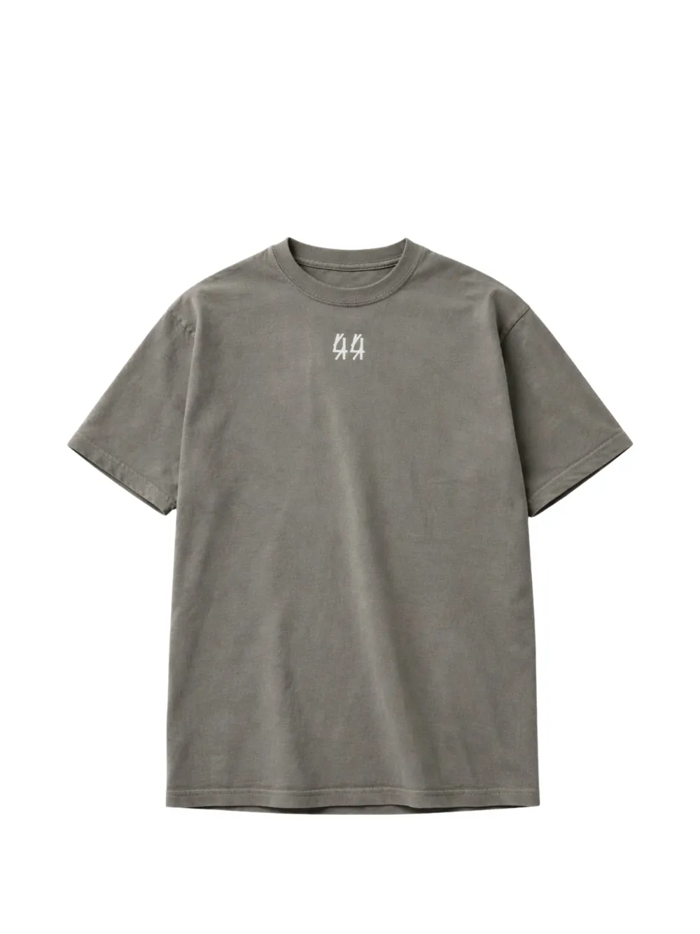 44 LABEL GROUP logo-embroidered cotton T-shirt - Grigio