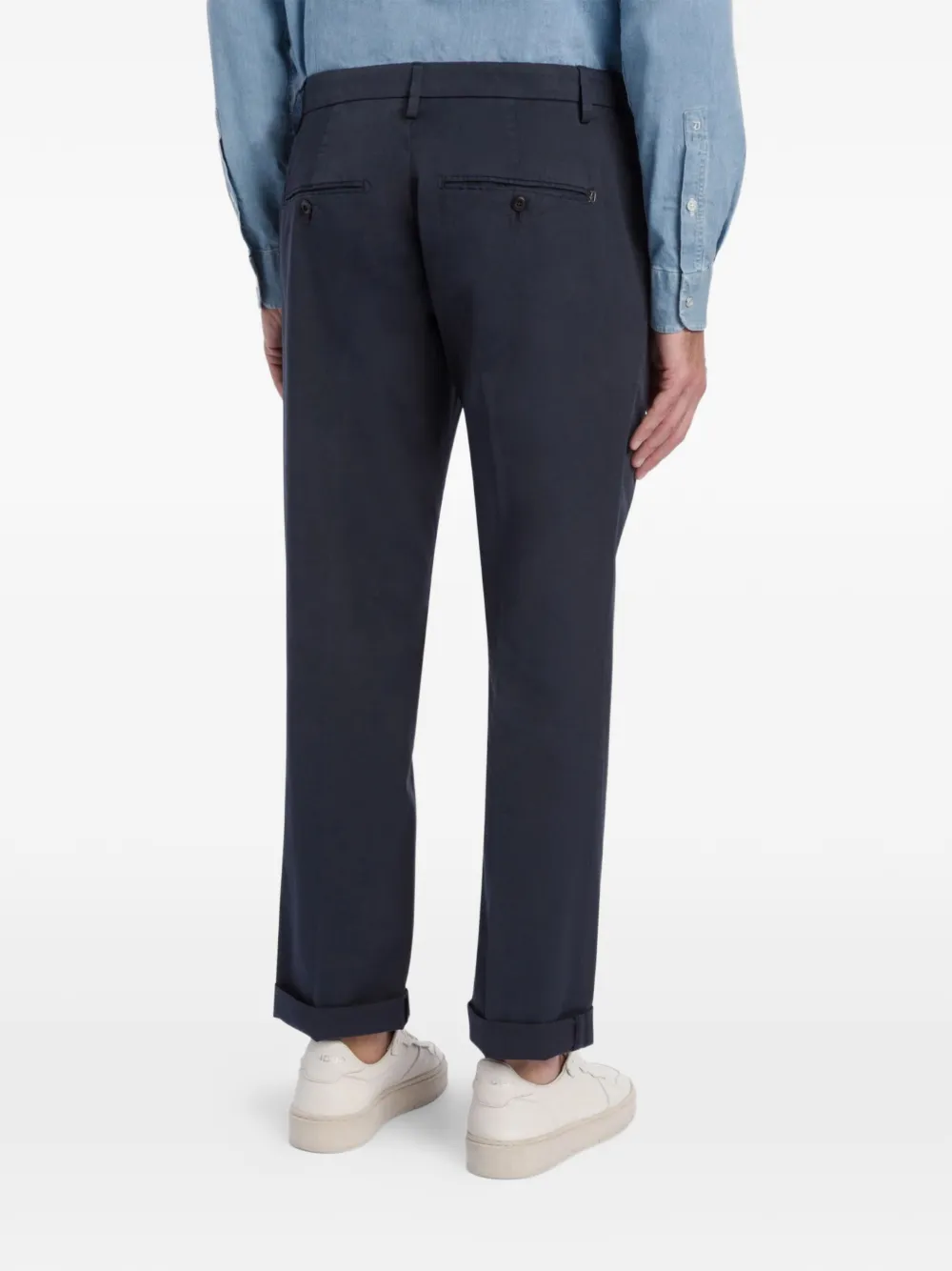 DONDUP Broek met omgeslagen manchetten Blauw