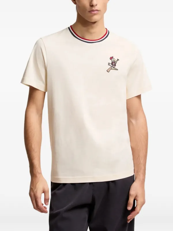 Moncler Camiseta Com Listra Na Gola | Branco | FARFETCH BR