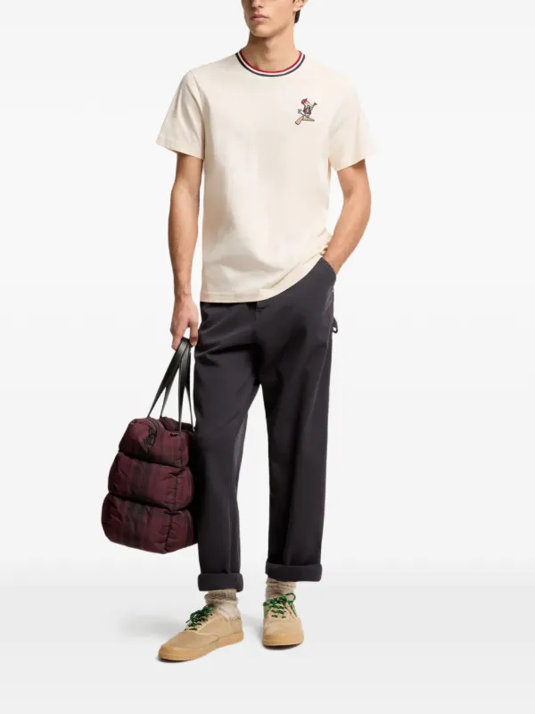 Moncler Camiseta Com Listra Na Gola | Branco | FARFETCH BR
