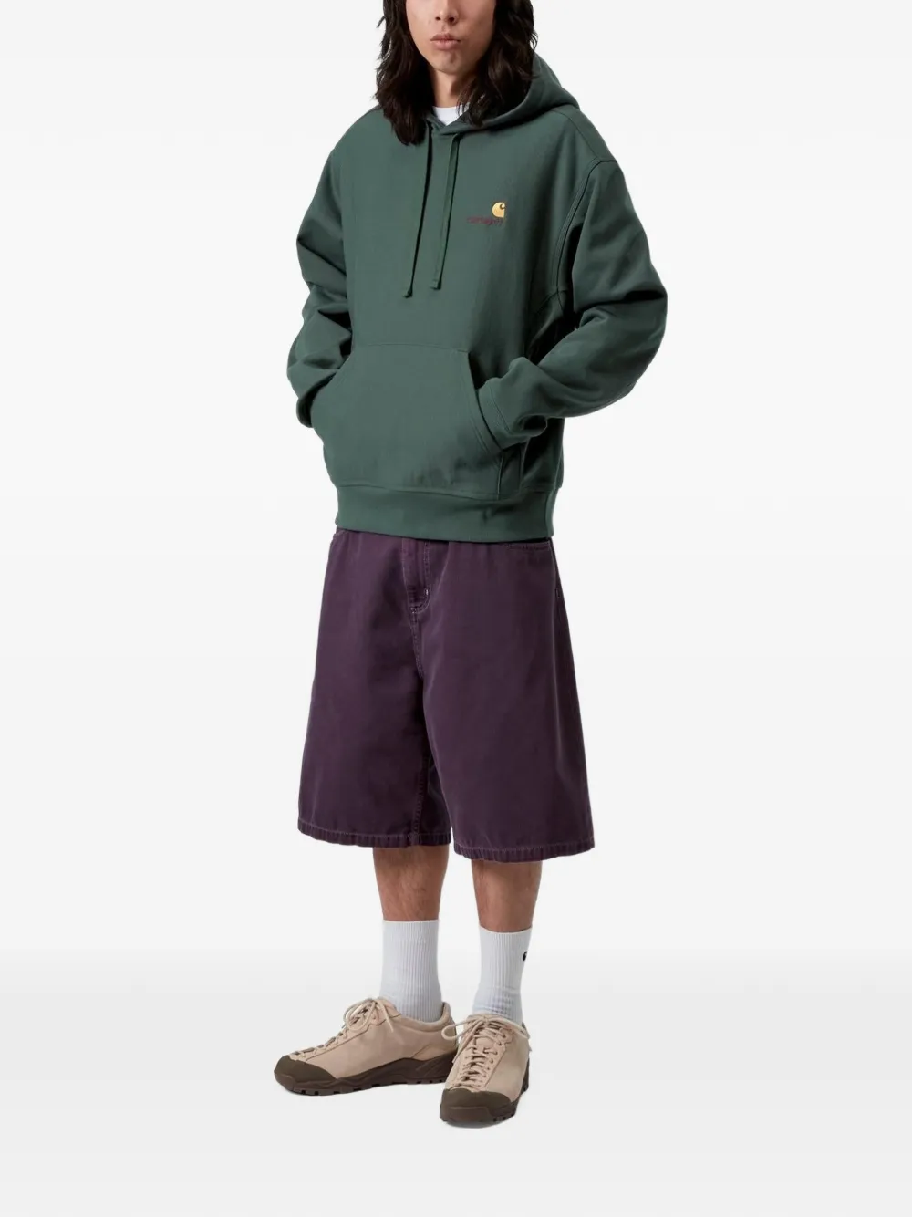 Carhartt WIP Hoodie met geborduurd logo Groen