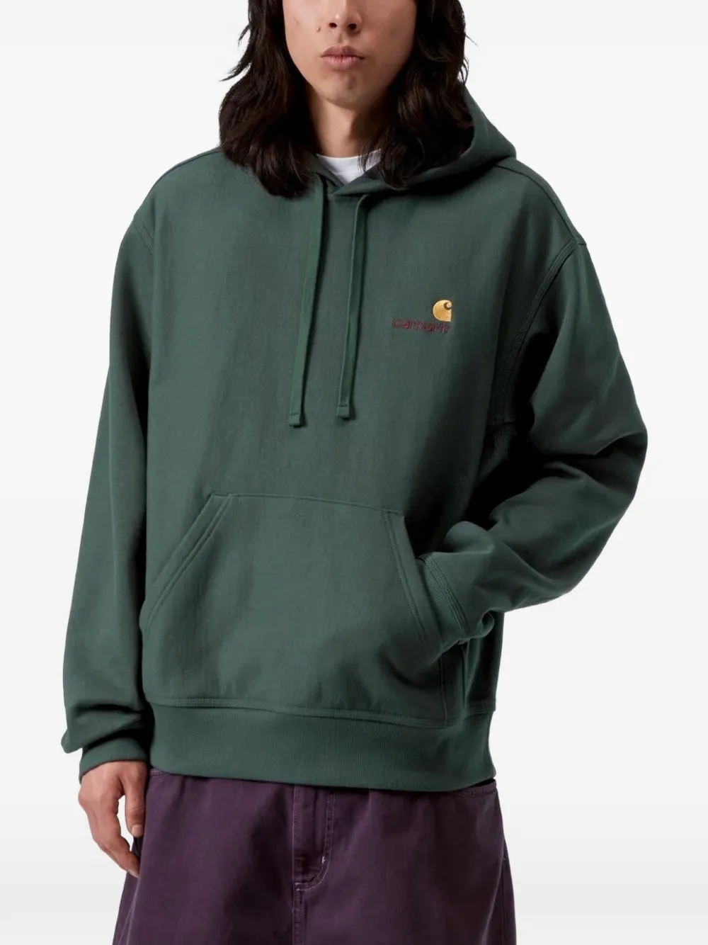 Carhartt WIP Hoodie met geborduurd logo Groen