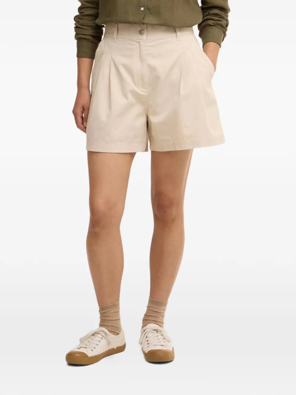  Barbour Fern Pleated Shorts - Neutrals 