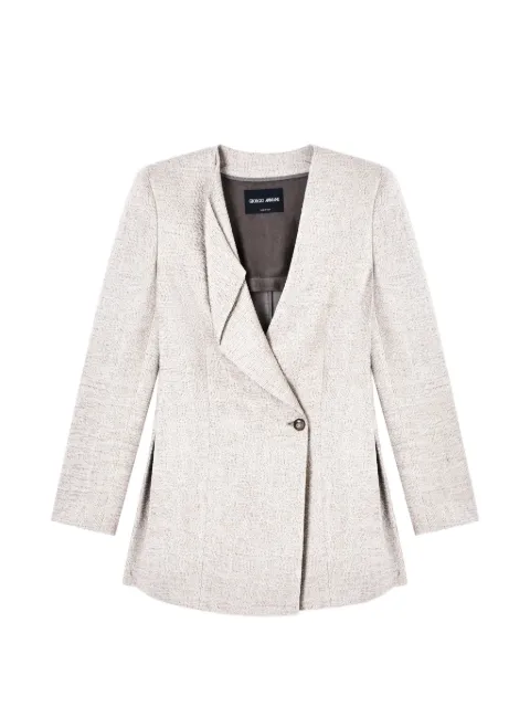 Giorgio Armani linen, viscose and silk crêpe single-breasted jacket