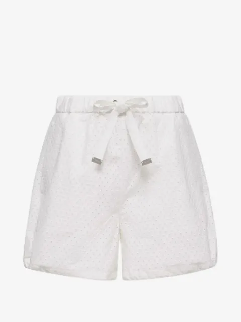 Moncler San Gallo eyelet drawstring shorts