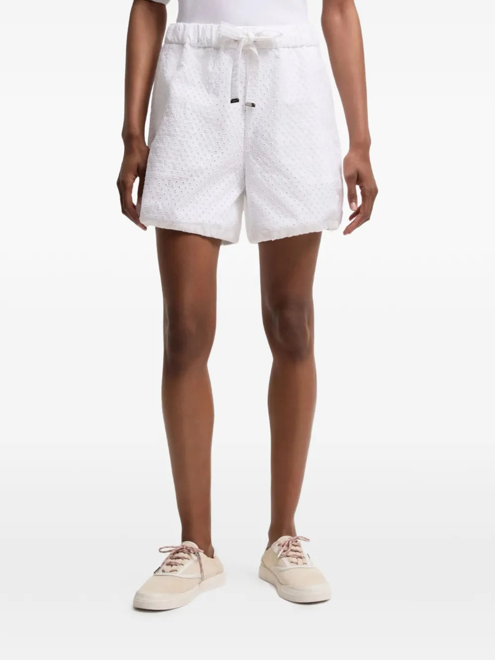 Moncler Trainingsshorts met trekkoord Wit