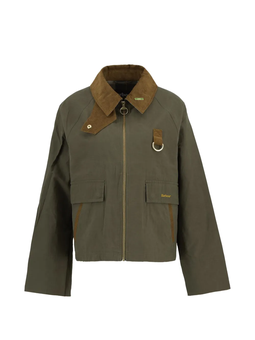 Barbour corduroy-collar jacket - Verde
