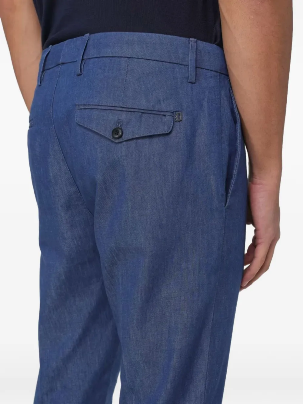 DONDUP Katoenen broek met opgerolde pijpen Blauw