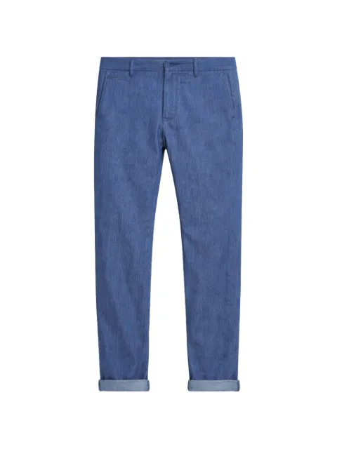 DONDUP rolled-cuff cotton trousers