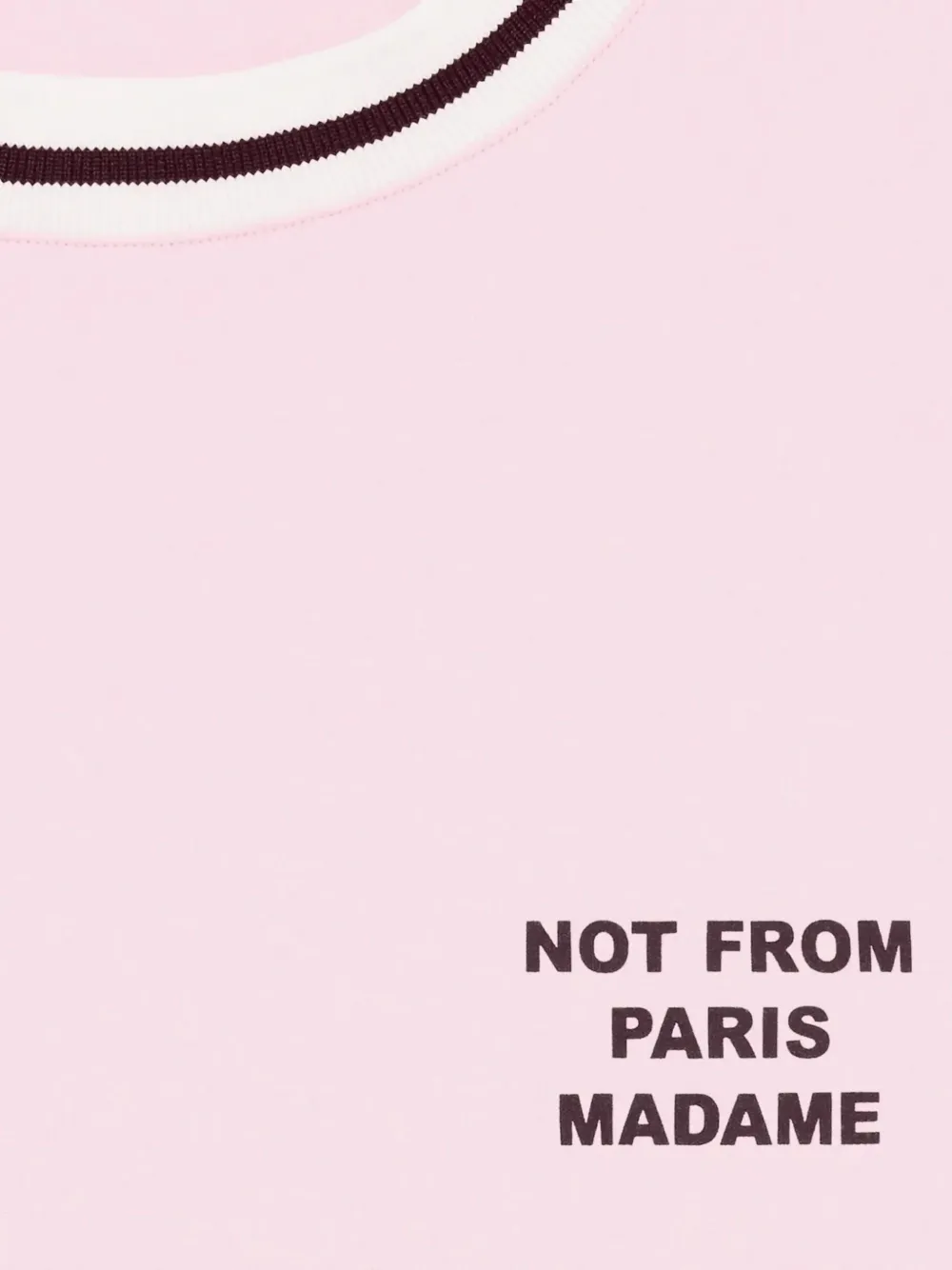 Dr&ocirc;le De Monsieur striped-trim T-shirt - Roze