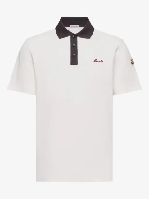 Moncler logo-embroidered piqué polo shirt