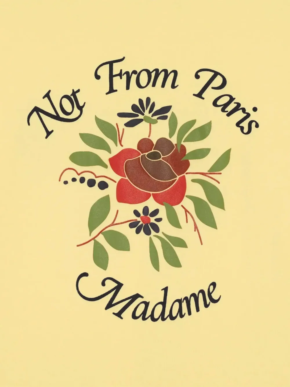 Drôle De Monsieur T-shirt met bloemenprint Geel