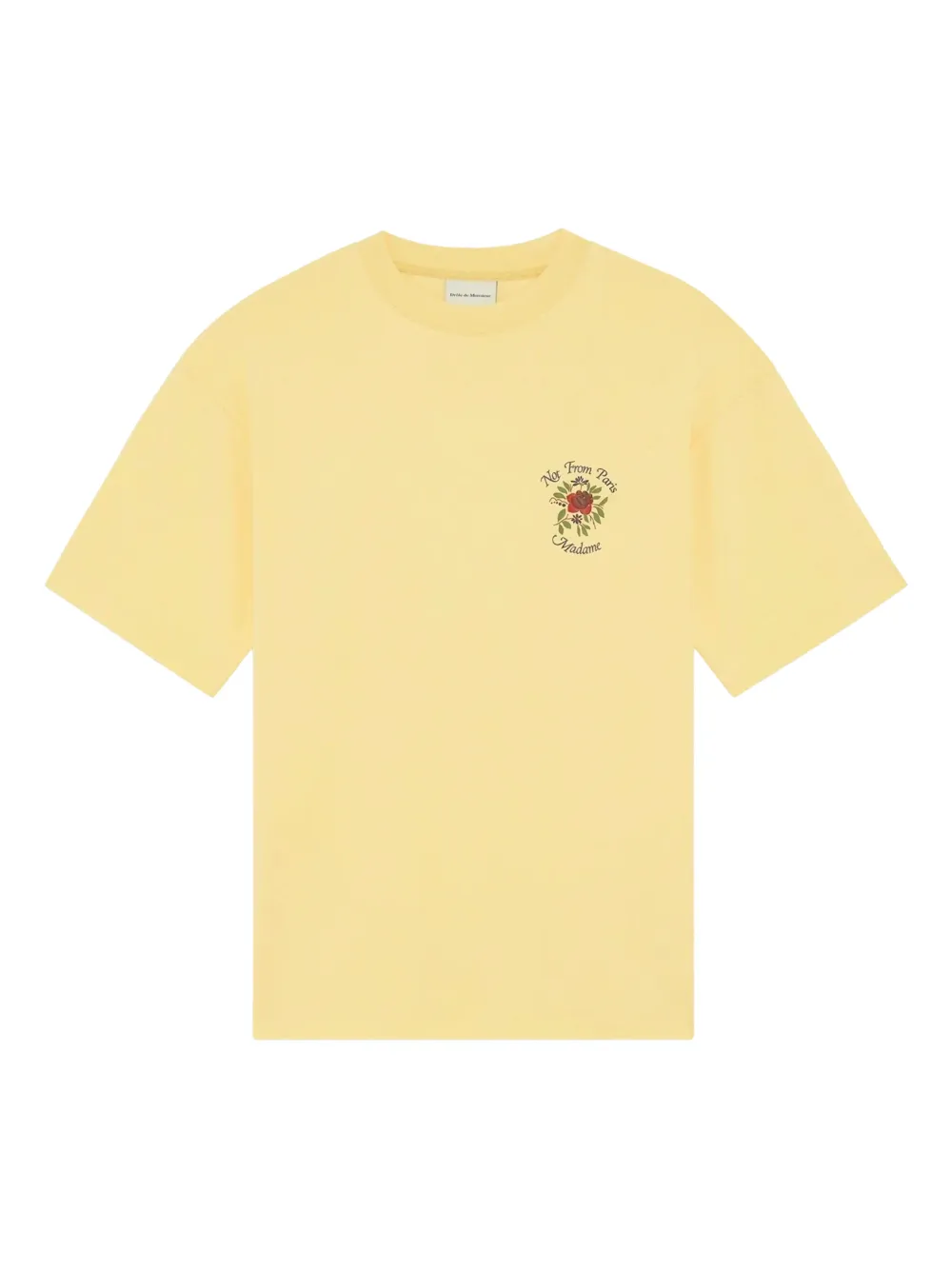 Drôle De Monsieur T-shirt a fiori - Giallo
