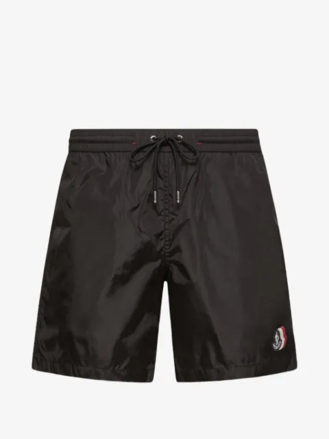 Moncler logo-patch drawstring swim shorts