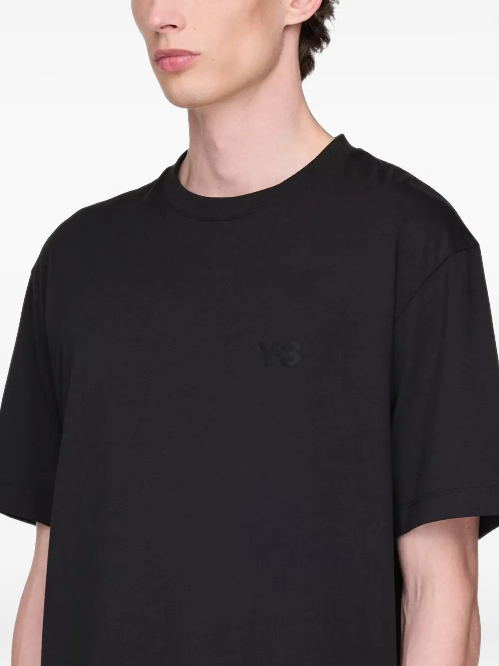Y-3 T-shirt met logodetail Zwart