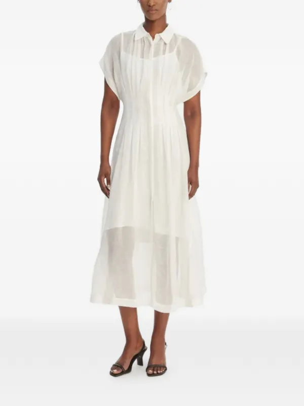 boss pleated dress Boss Short-sleeve Pleated Midi Dress