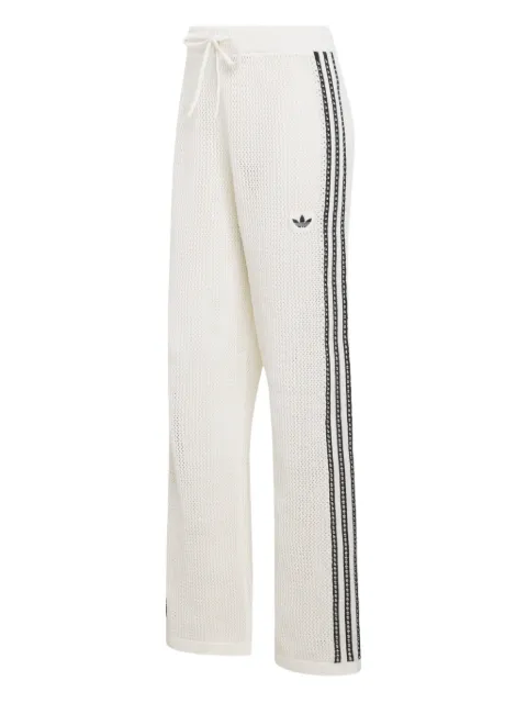 adidas stripe-detail drawstring track pants