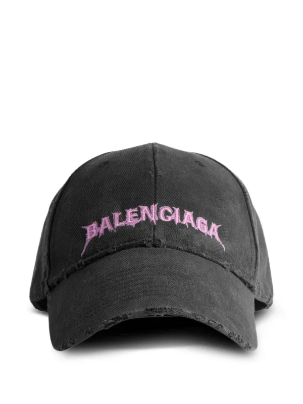 BALENCIAGA cap ブラック Balenciaga Diy Distressed Logo Cap | Black | FARFETCH ZA