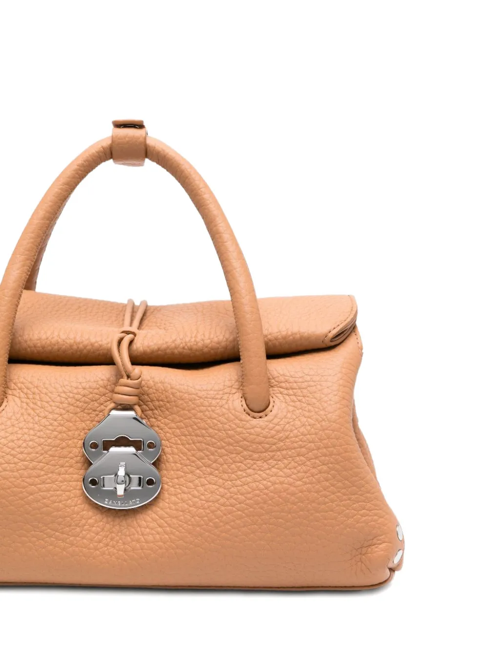 Studded Top-Handle Tote Bag