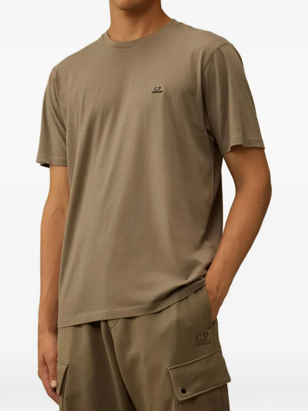 C.P. Company T-shirt met logo Beige
