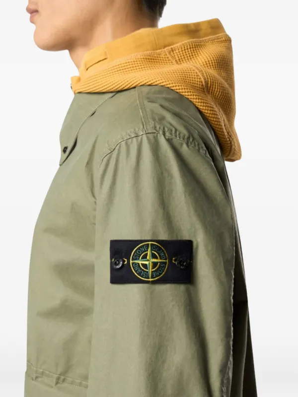 Stone Island Waxed Shirt Jacket | Green | FARFETCH