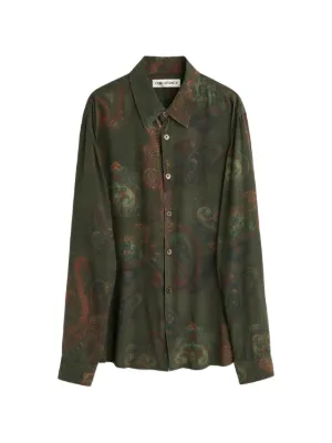 AMIRI Twisted Palms Tapestry Overshirt | Black | FARFETCH