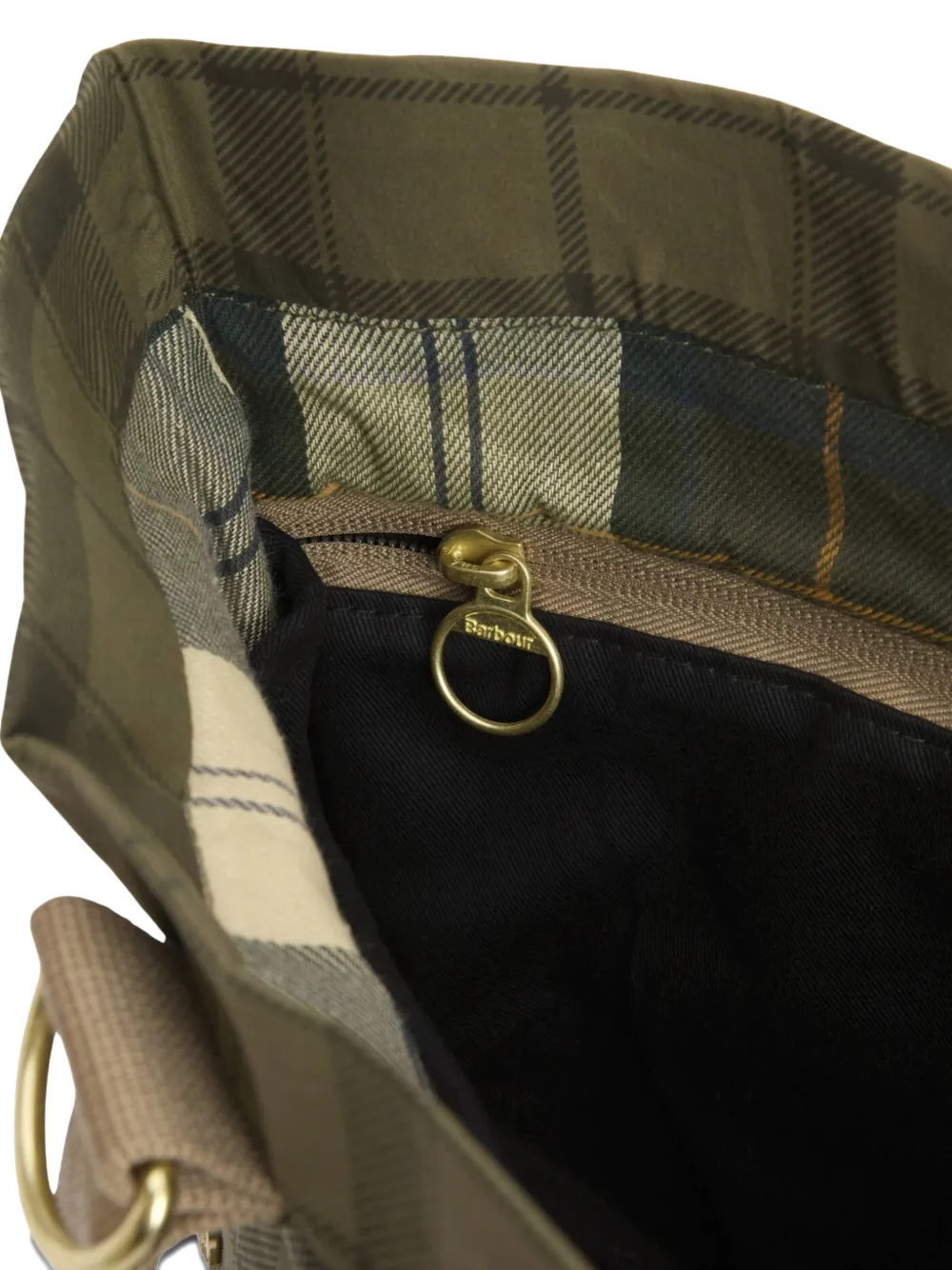 Barbour Transport shopper met tartan ruit Groen