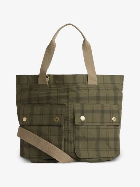 Barbour Transport tartan-checked tote bag