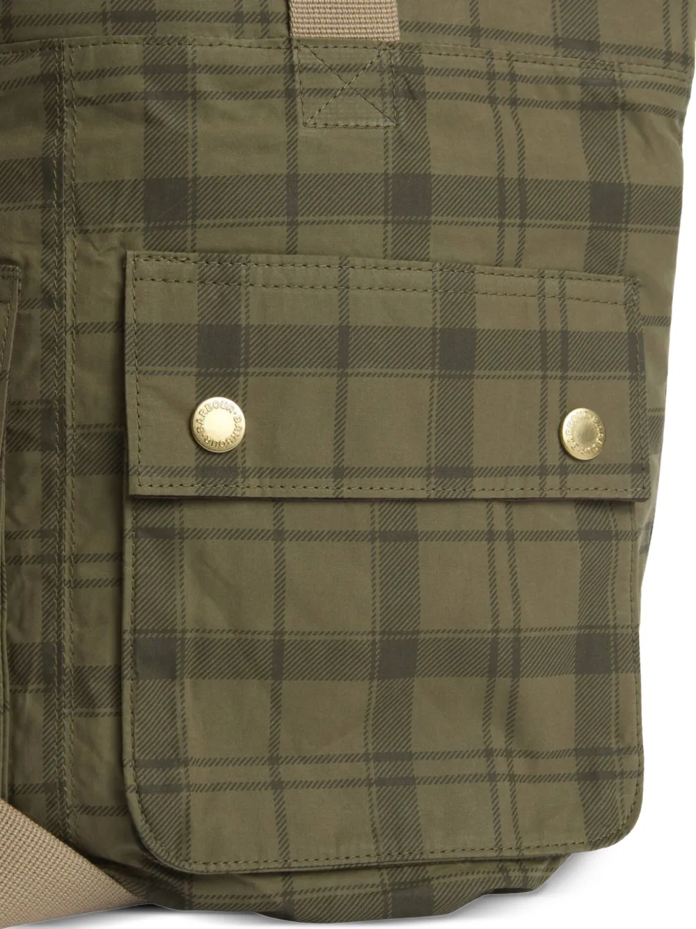 Barbour Transport shopper met tartan ruit Groen