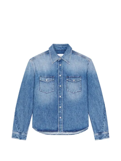 Givenchy couture seam shirt in shadow washed denim