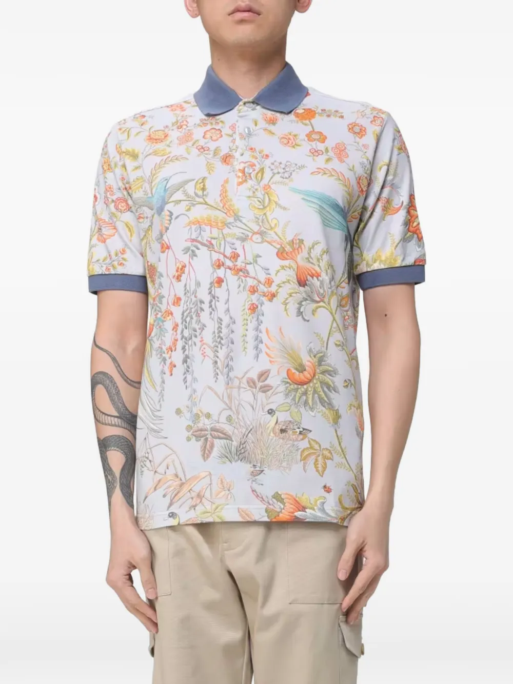 ETRO Poloshirt met bloemenprint Wit