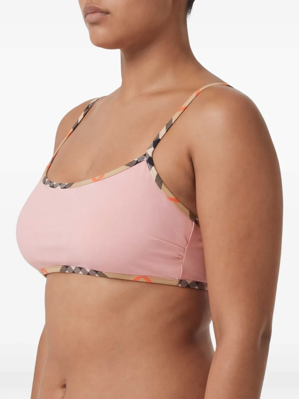 Burberry Geruite bikinitop Roze