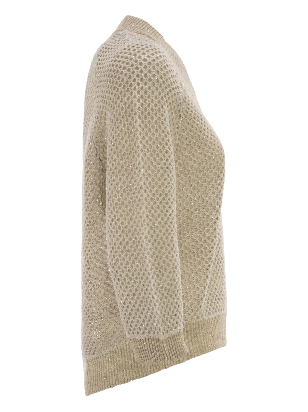 Peserico Trui met V-hals Beige