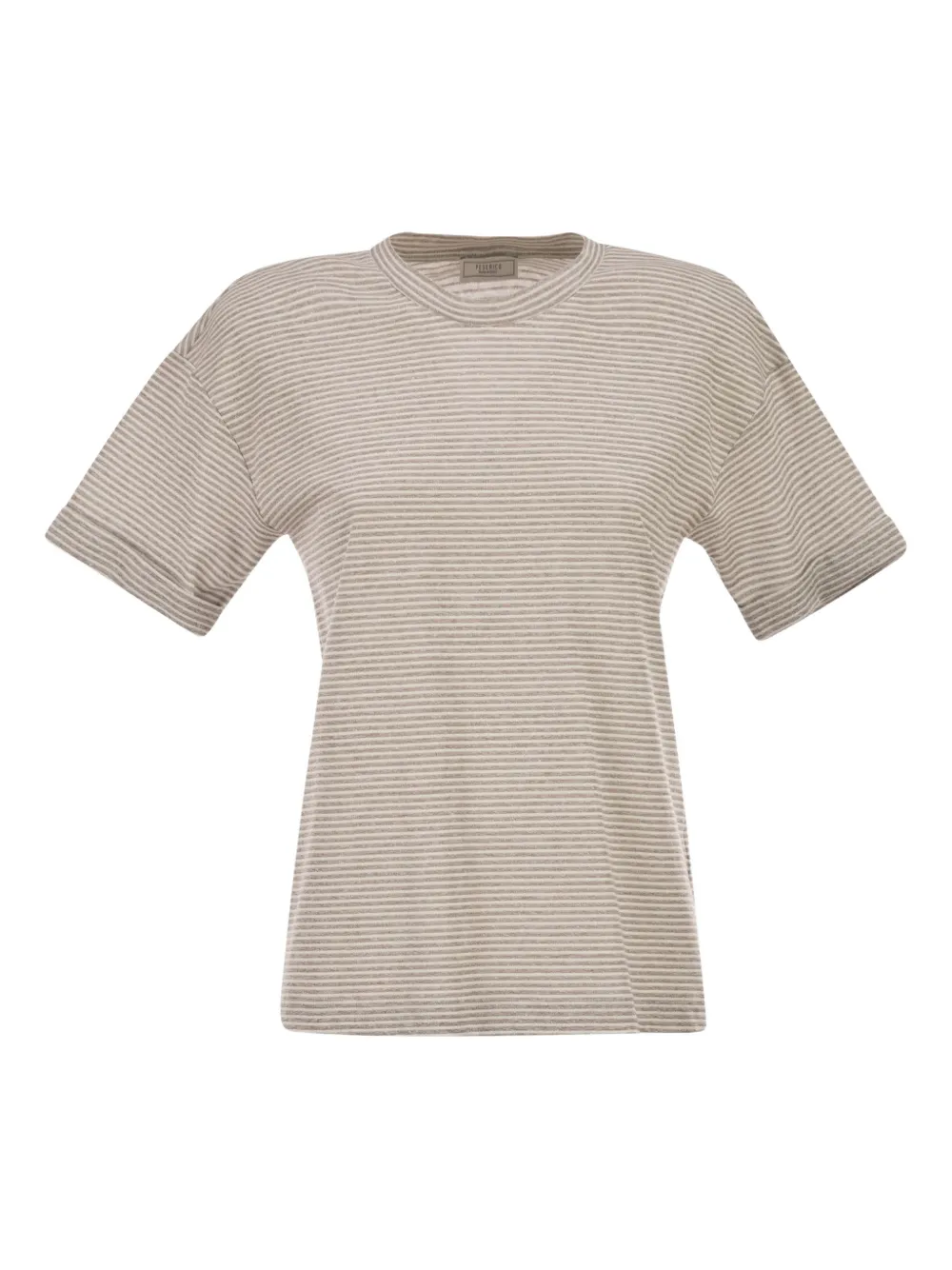 Peserico striped crew-neck T-shirt - Toni neutri