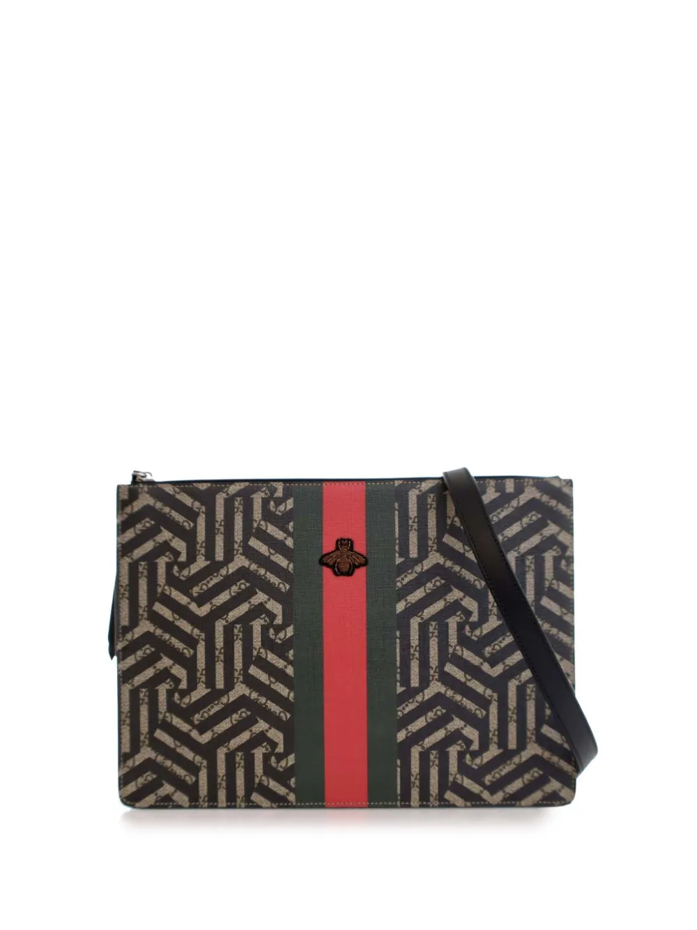 Gucci Pre-Owned 2016-2025 GG Supreme Caleido Web Messenger Bag crossbody bag - Marrone