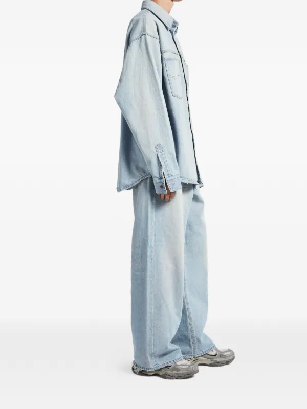Balenciaga パッチポケット デニムシャツ | ブルー | FARFETCH JP