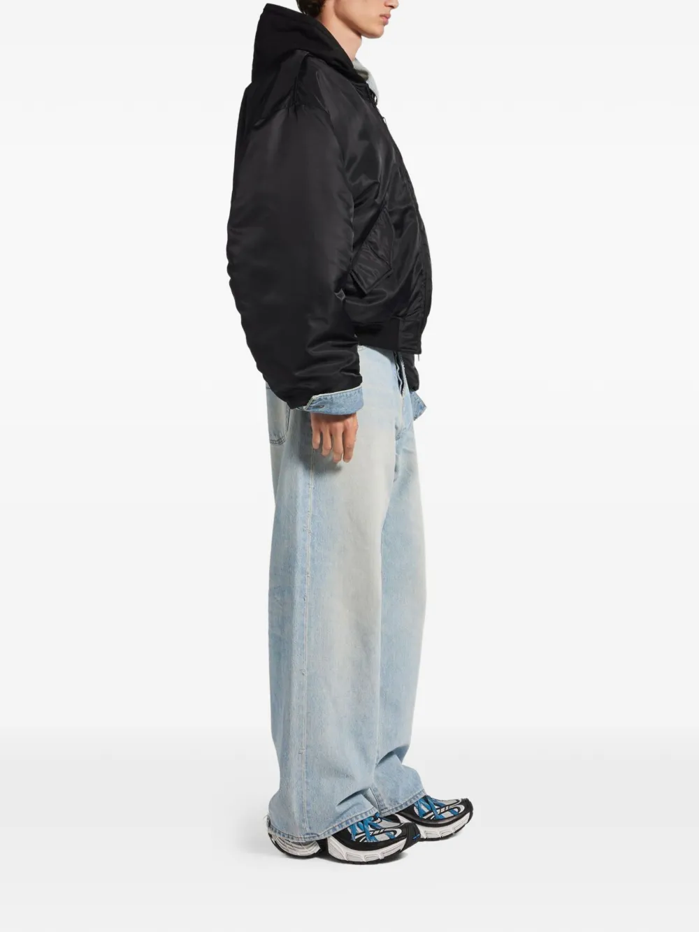 Balenciaga Overhemd met opgestikte zak Blauw